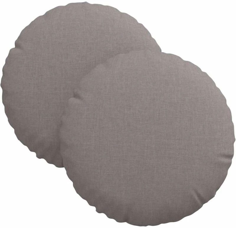 vidaXL Μαξιλάρια καθισμάτων 2 pcs Taupe Ø30 x 13 εκ ύφασμα