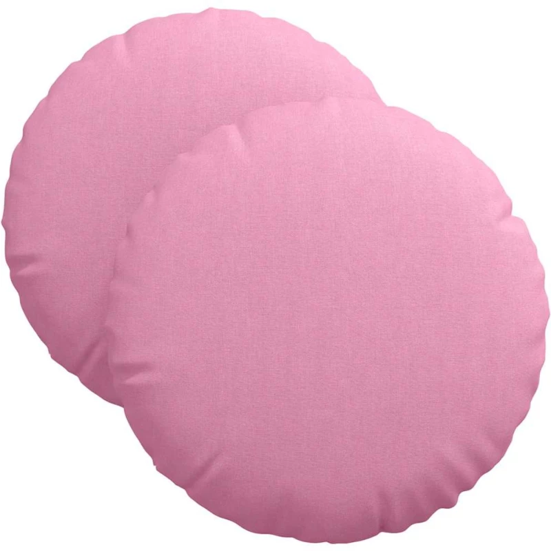 vidaXL Μαξιλάρια καθισμάτων 2 pcs Ροζ Ø40 x 13 εκ ύφασμα