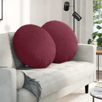 vidaXL Μαξιλάρια καθισμάτων 2 pcs Κόκκινο Ø60 x 21 εκ ύφασμα