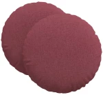 vidaXL Μαξιλάρια καθισμάτων 2 pcs Κόκκινο Ø60 x 21 εκ ύφασμα