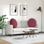 vidaXL Μαξιλάρια καθισμάτων 2 pcs Κόκκινο Ø60 x 21 εκ ύφασμα