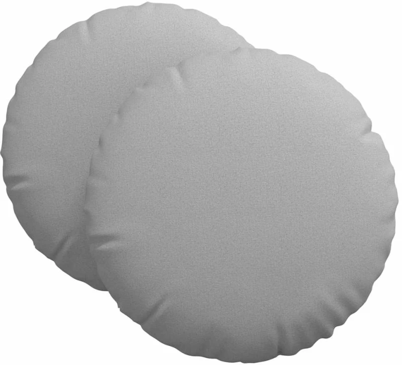 vidaXL Μαξιλάρια καθισμάτων 2 pcs Σκίουρος Γκρί Ø60 x 21 εκ ύφασμα