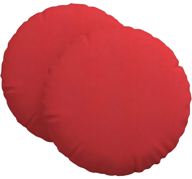 vidaXL Μαξιλάρια καθισμάτων 2 pcs Κόκκινο Ø80 x 29 εκ ύφασμα