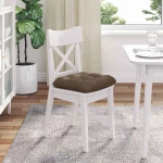 vidaXL Μαξιλάρια καθισμάτων 4 pcs Καφέ 40 x 40 x 12 εκ. ύφασμα