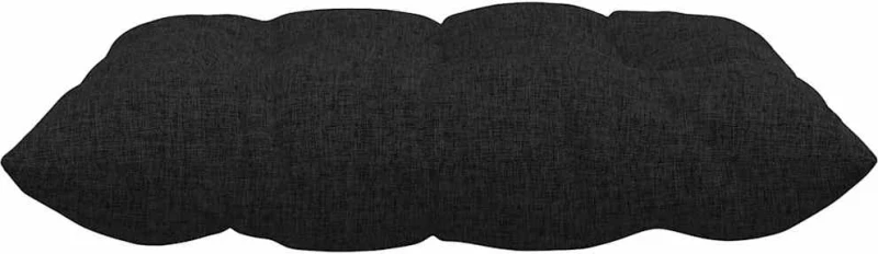 vidaXL Μαξιλάρια καθισμάτων 2 pcs Μαύρο 40 x 40 x 6 cm ύφασμα