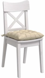 vidaXL Μαξιλάρια καθισμάτων 2 pcs Κρεμ 40 x 40 x 6 cm ύφασμα