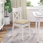 vidaXL Μαξιλάρια καθισμάτων 2 pcs Κρεμ 40 x 40 x 6 cm ύφασμα