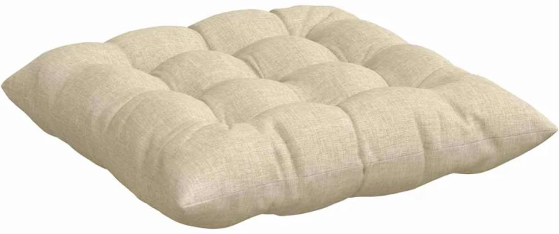 vidaXL Μαξιλάρια καθισμάτων 2 pcs Κρεμ 40 x 40 x 6 cm ύφασμα