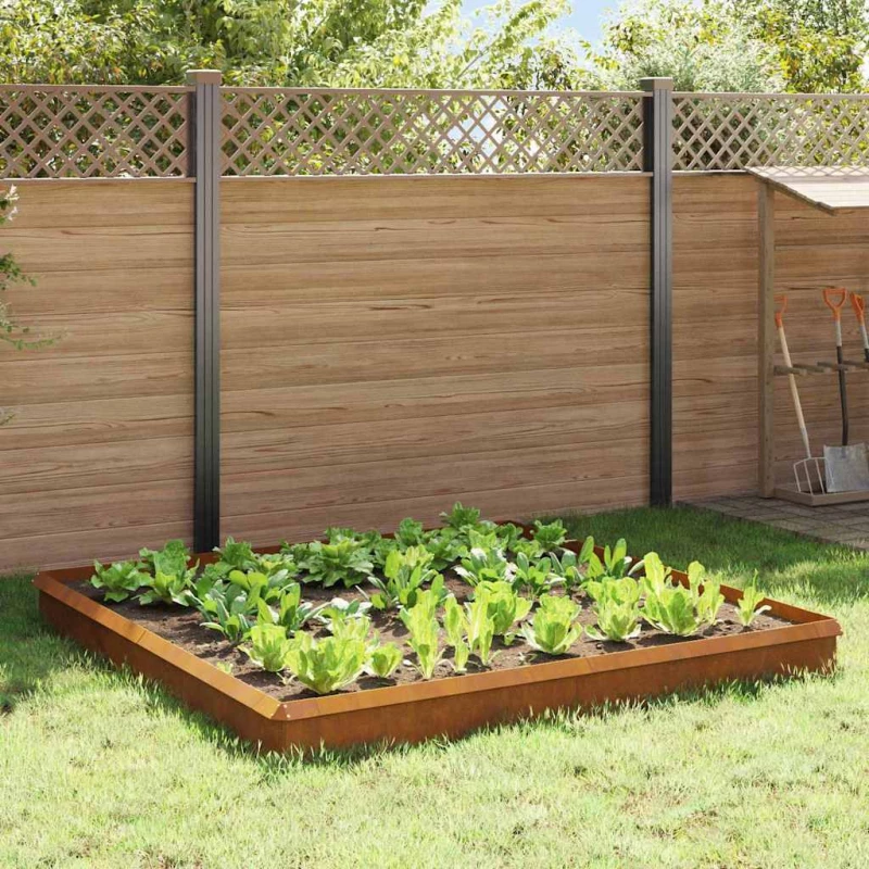 vidaXL Φράχτες με σαλιγκάρια 12 pcs Σκ rusty