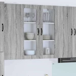 vidaXL Κρεμαστό ντουλάπι κουζίνας Γκρίζο Σονομα 80 x 31 x 100 εκ.