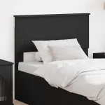 vidaXL Κεφαλάρι με κεφαλάρι Μαύρη Οξυά 100 cm Επεξεργασμένο ξύλο