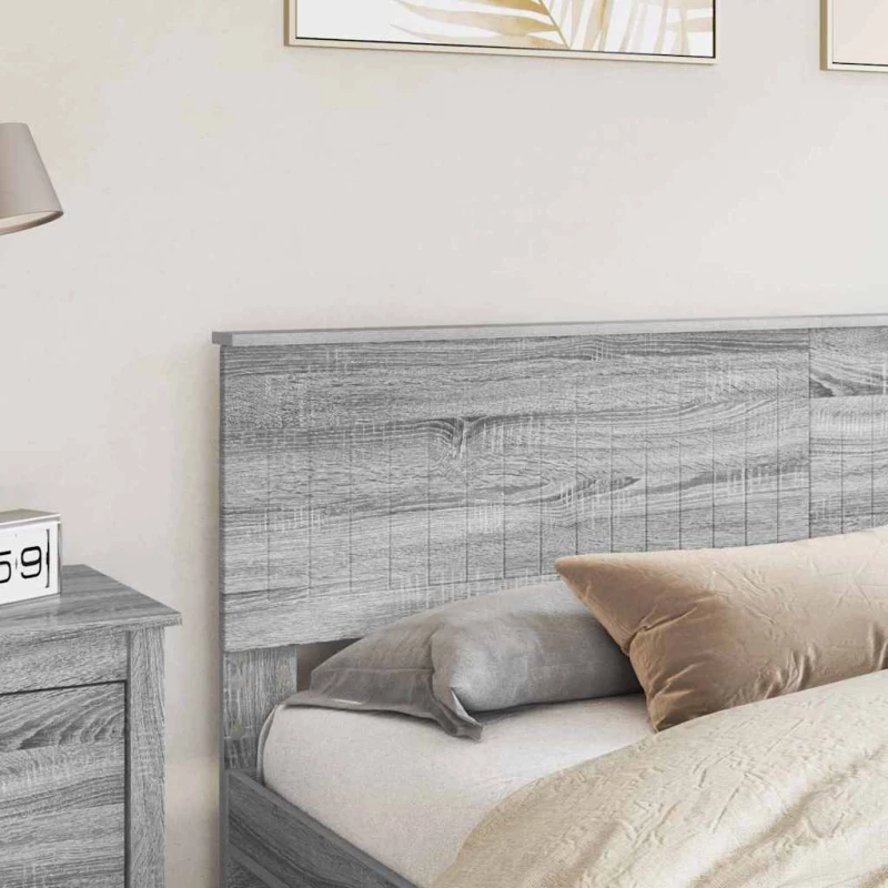 vidaXL Κεφαλάρι με κεφαλάρι Γκρίζο Σονομα 180 cm Επεξεργασμένο ξύλο