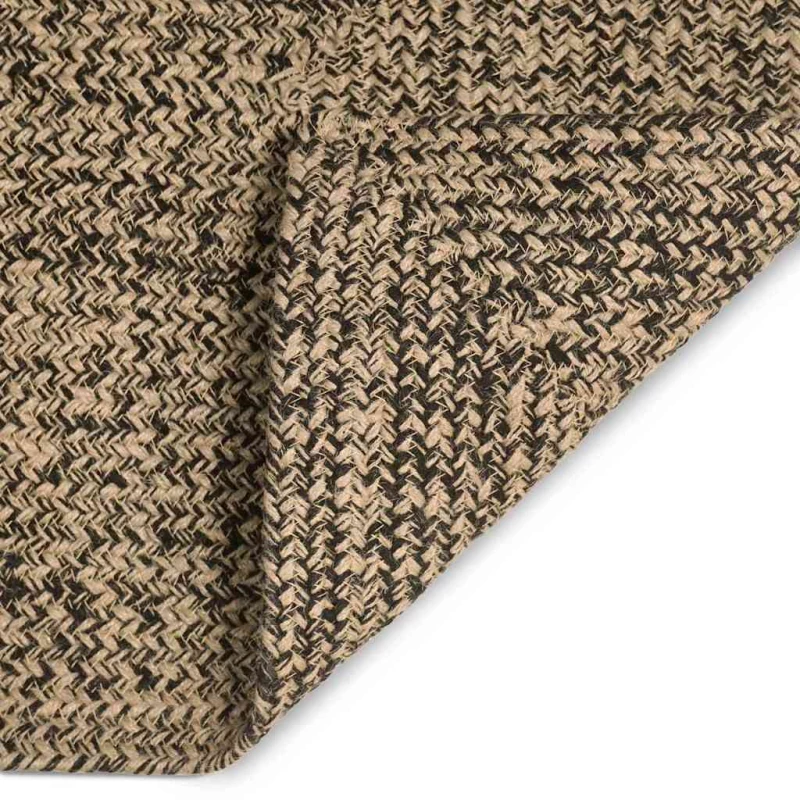 vidaXL Χαλί Φυσικό και μαύρο 80 x 300 cm Γιούτα