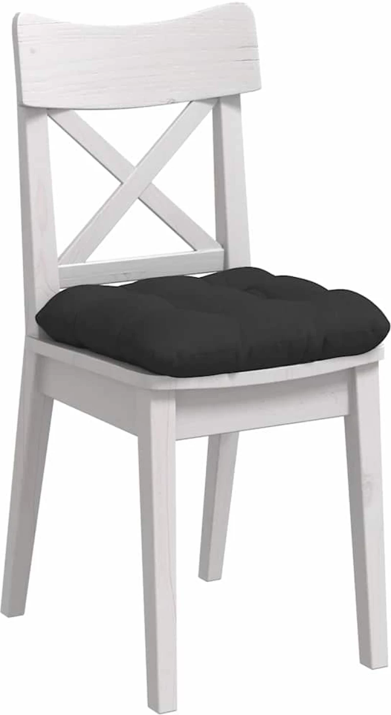 vidaXL Μαξιλάρια καθισμάτων 4 pcs Μαύρο 45 x 45 cm Ύφασμα Μικροΐνας
