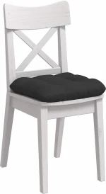 vidaXL Μαξιλάρια καθισμάτων 4 pcs Μαύρο 45 x 45 cm Ύφασμα Μικροΐνας
