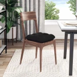 vidaXL Μαξιλάρια καθισμάτων 4 pcs Μαύρο 45 x 45 cm Ύφασμα Μικροΐνας