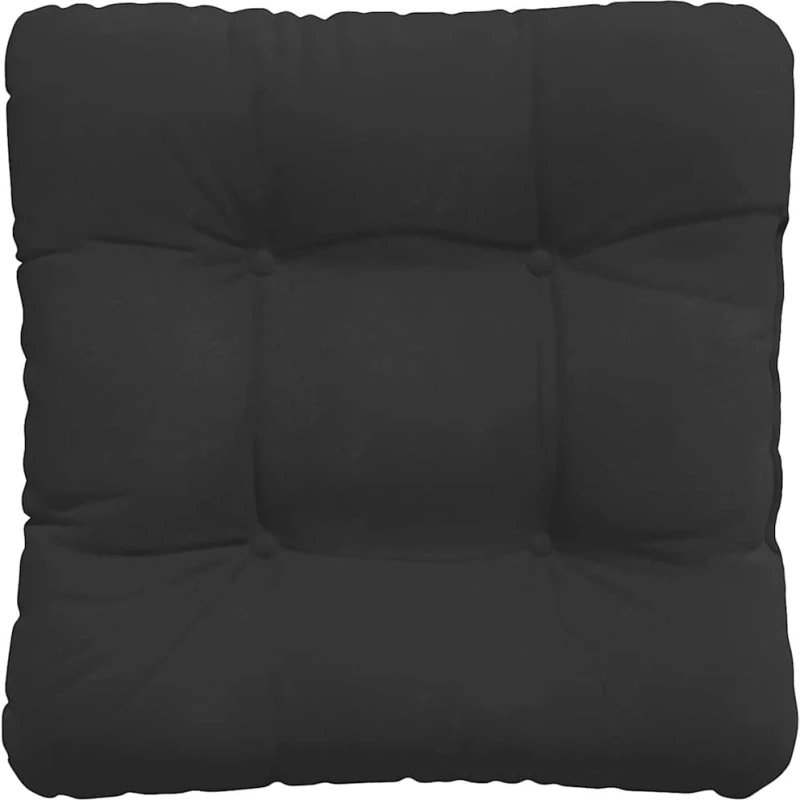 vidaXL Μαξιλάρια καθισμάτων 4 pcs Μαύρο 45 x 45 cm Ύφασμα Μικροΐνας
