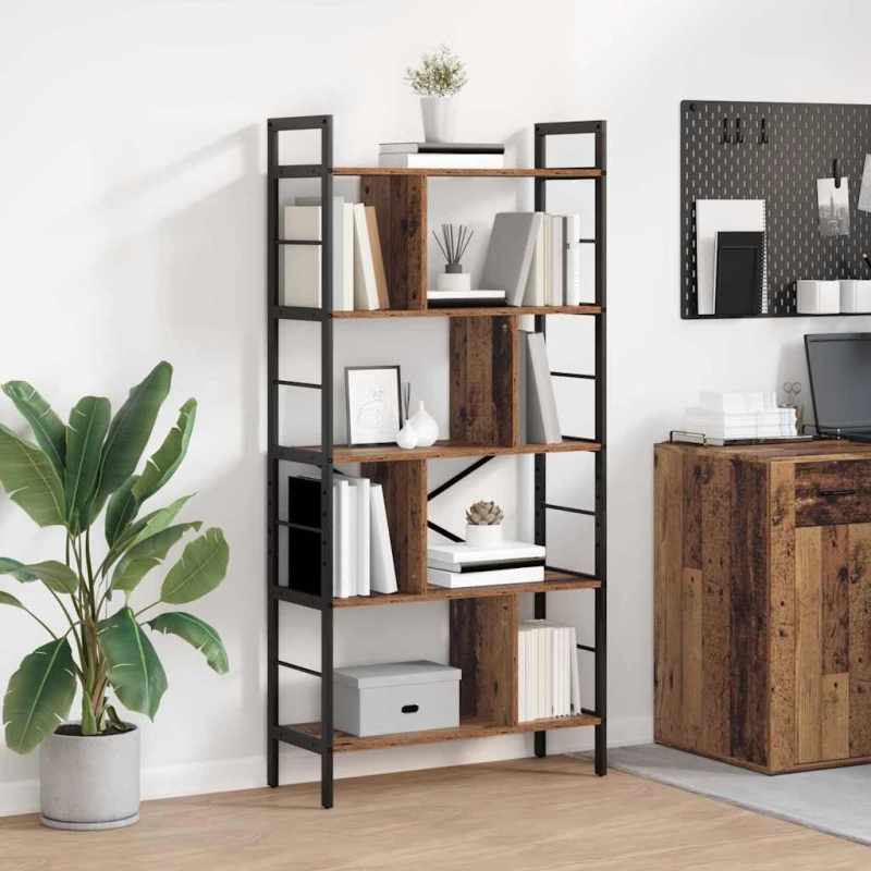vidaXL Ράφι Βιβλίων Παλιό Ξύλο 75 x 30 x 156 εκ. Επεξεργασμένο ξύλο