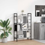 vidaXL Ράφι Βιβλίων Γκρίζο Σονομα 75 x 30 x 123,5 εκ.