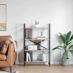 vidaXL Ράφι Βιβλίων Γκρίζο Σονομα 75 x 30 x 123,5 εκ.