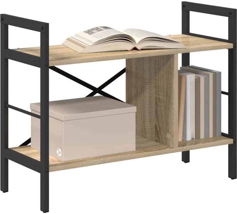 vidaXL Ράφι Βιβλίων Δρύς Sonoma 75 x 30 x 58,5 εκ. Επεξεργασμένο ξύλο