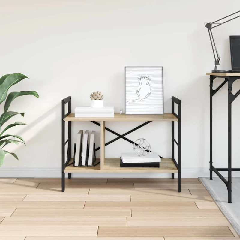 vidaXL Ράφι Βιβλίων Δρύς Sonoma 75 x 30 x 58,5 εκ. Επεξεργασμένο ξύλο