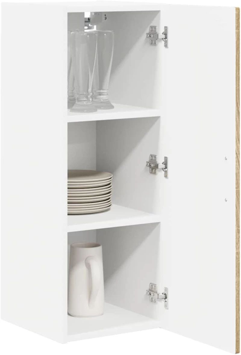 vidaXL Κρεμαστό ντουλάπι κουζίνας 2 pcs Δρύς Sonoma 30 x 31 x 80 εκ.