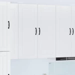 vidaXL Κρεμαστό ντουλάπι κουζίνας με ράφι Λευκό 40 x 31 x 100 εκ.