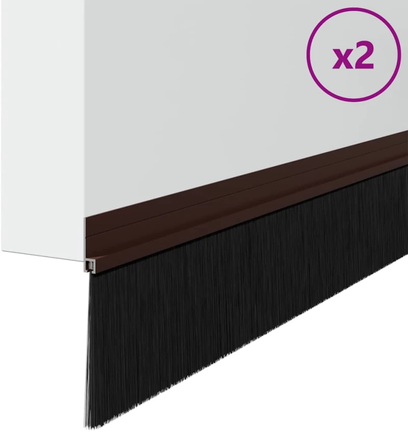 vidaXL Αυτοκόλλητες σφραγίδες πόρτας 2 pcs Καφέ 100 cm
