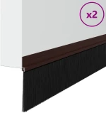 vidaXL Αυτοκόλλητες σφραγίδες πόρτας 2 pcs Καφέ 100 cm