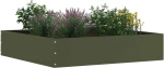 vidaXL Περίγραμμα γκαζόν 6 pcs Ελιά Πράσινη 60 x 60 x 13 εκ Ατσάλι