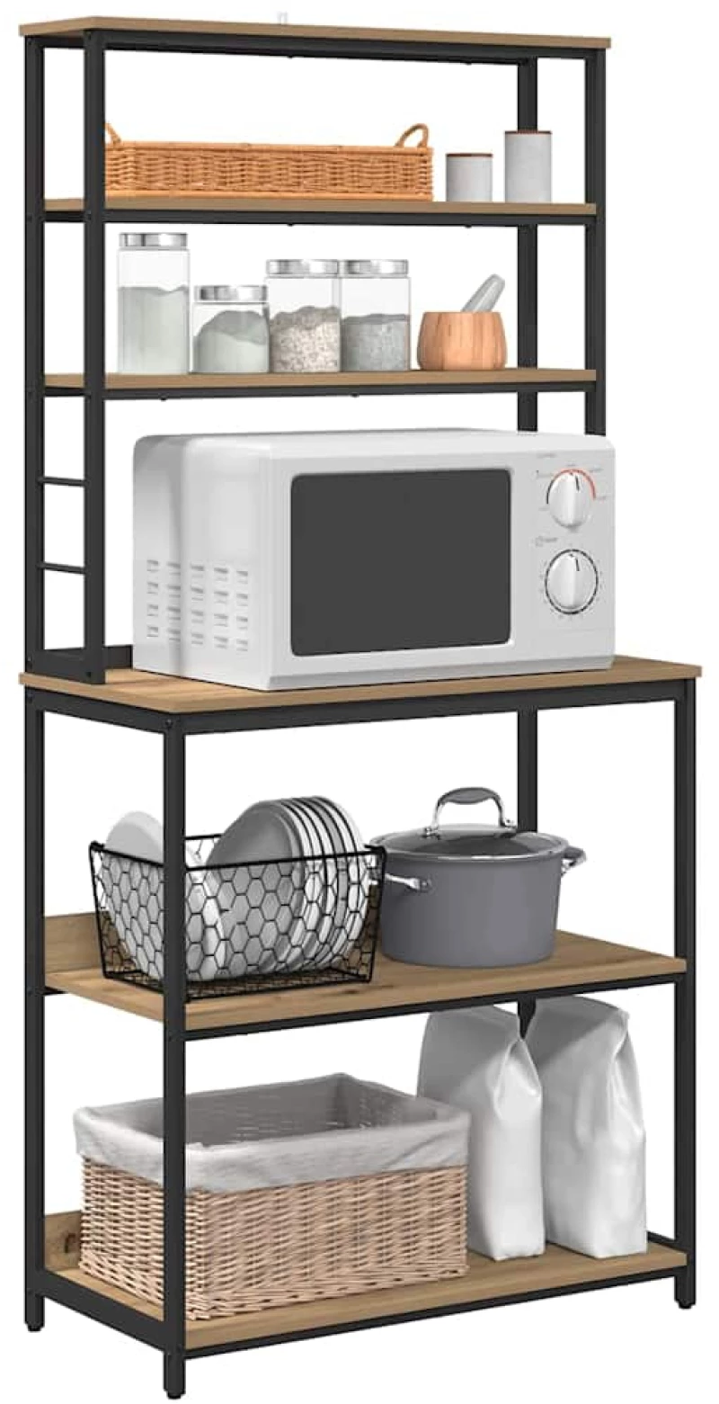 vidaXL Ράφι Κουζίνας Artisan Oak 80 x 40 x 168 εκ Επεξεργασμένο ξύλο