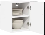 vidaXL Κρεμαστό ντουλάπι κουζίνας με ράφι 2 pcs Μαύρο 30 x 31 x 40 εκ.