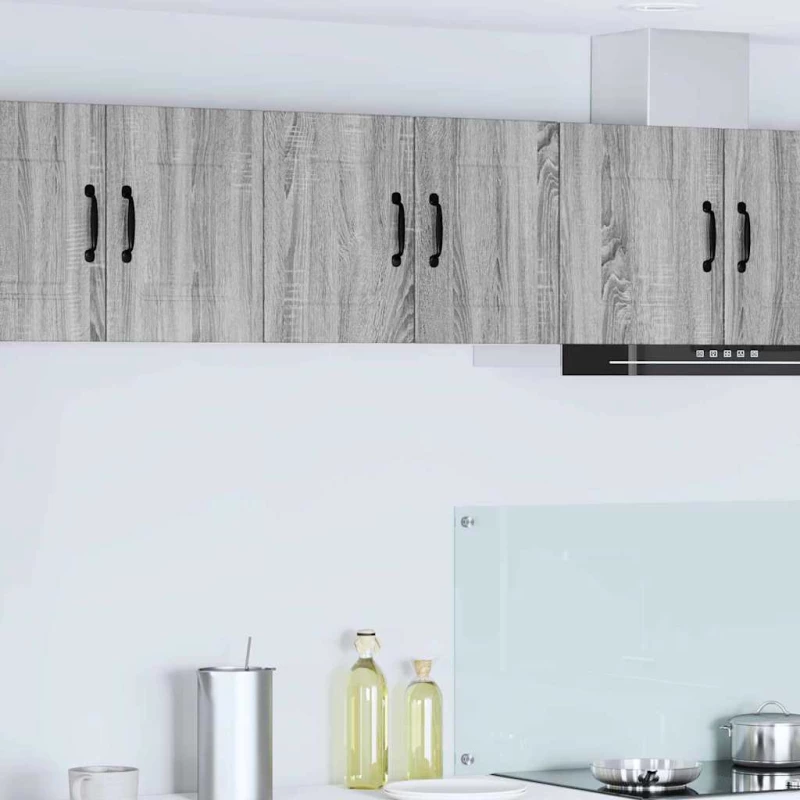 vidaXL Κρεμαστό ντουλάπι κουζίνας 2 pcs Γκρίζο Σονομα 30 x 31 x 40 εκ.