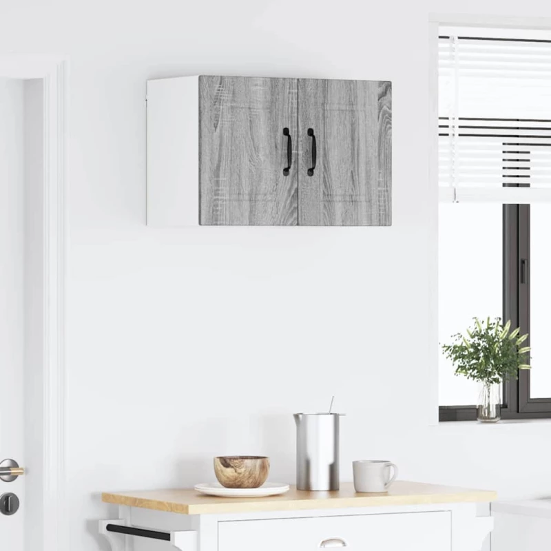 vidaXL Κρεμαστό ντουλάπι κουζίνας 2 pcs Γκρίζο Σονομα 30 x 31 x 40 εκ.