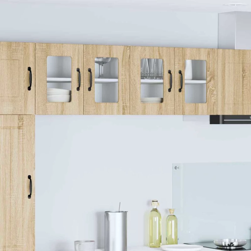 vidaXL Κρεμαστό ντουλάπι κουζίνας 2 pcs Δρύς Sonoma 60 x 31 x 40 εκ