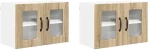 vidaXL Κρεμαστό ντουλάπι κουζίνας 2 pcs Δρύς Sonoma 60 x 31 x 40 εκ