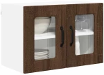vidaXL Κρεμαστό ντουλάπι κουζίνας 2 pcs Καφέ δρυς 60 x 31 x 40 εκ