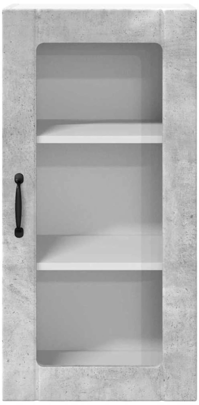 vidaXL Κρεμαστό ντουλάπι κουζίνας με ράφι 2 pcs Σκυρόδεμα Γκρι
