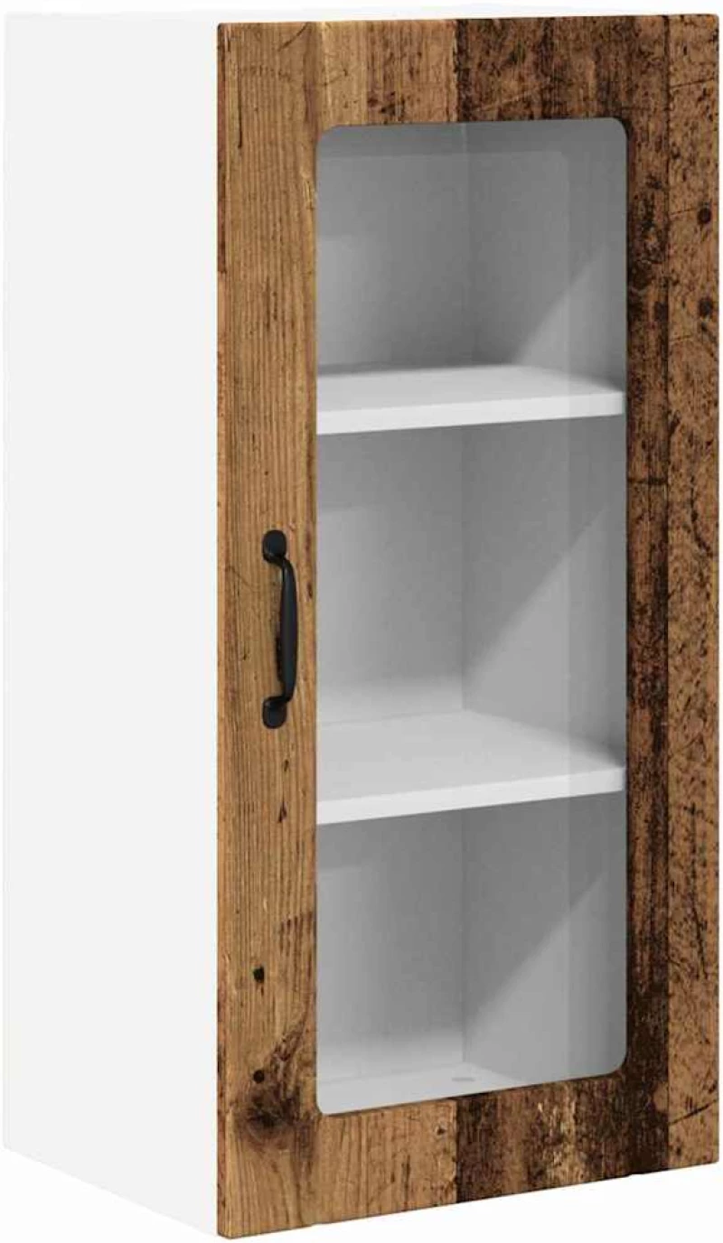 vidaXL Κρεμαστό ντουλάπι κουζίνας 2 pcs Παλιό Ξύλο 40 x 31 x 80 εκ.