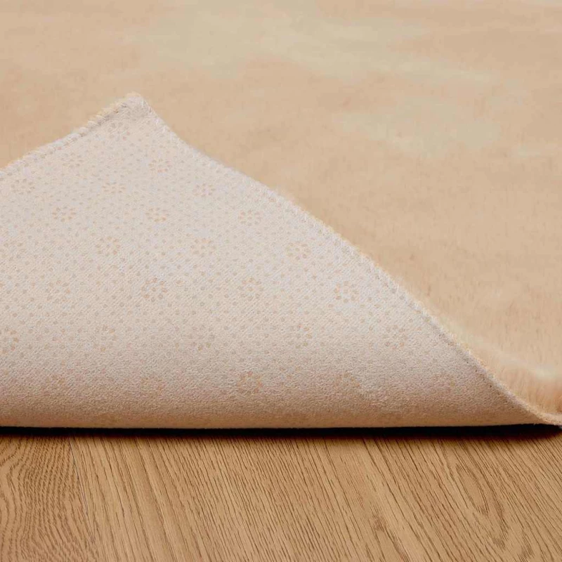vidaXL Χαλιά Ψεύτικου Κουνελιού Olite Μπεζ 120 x 120 cm Πολυεστέρας