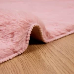 vidaXL Χαλιά Ψεύτικου Κουνελιού Olite Ροζ 80 x 250 cm Πολυεστέρας