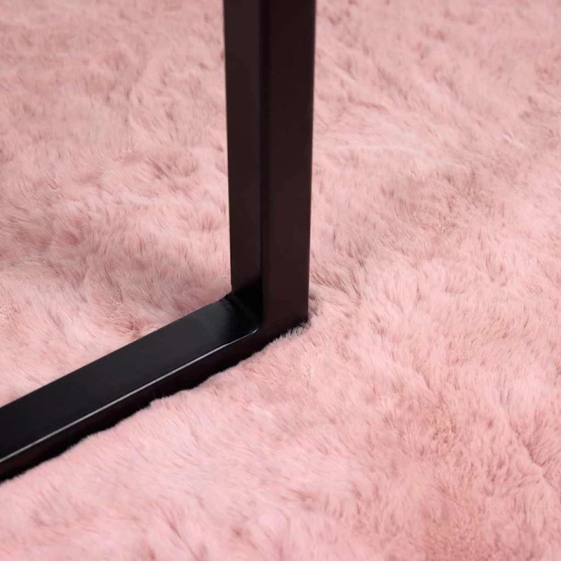 vidaXL Χαλιά Ψεύτικου Κουνελιού Olite Ροζ 80 x 250 cm Πολυεστέρας