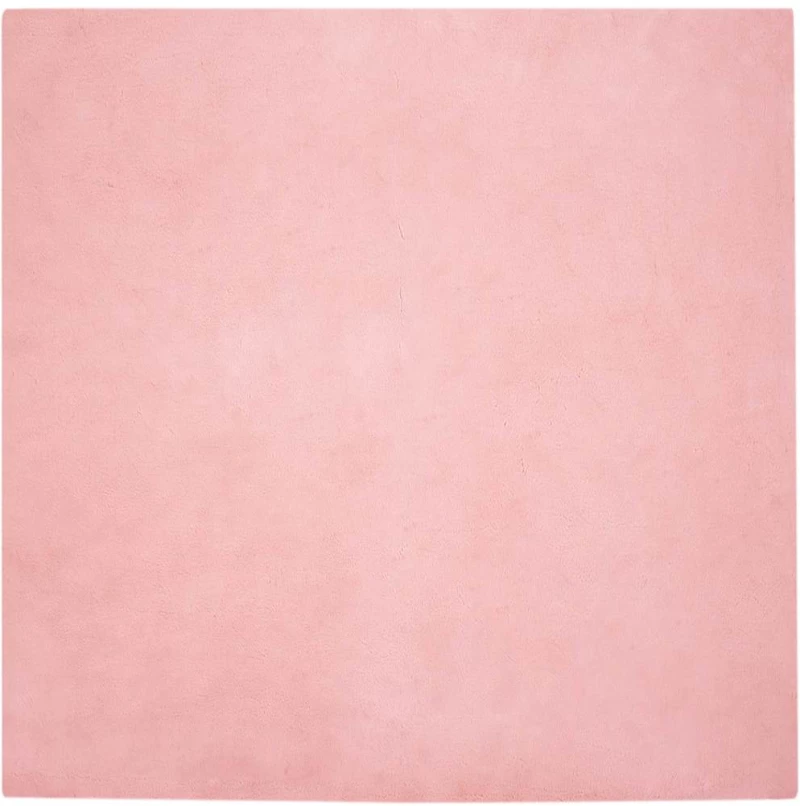 vidaXL Χαλιά Ψεύτικου Κουνελιού Olite Ροζ 120 x 120 cm Πολυεστέρας