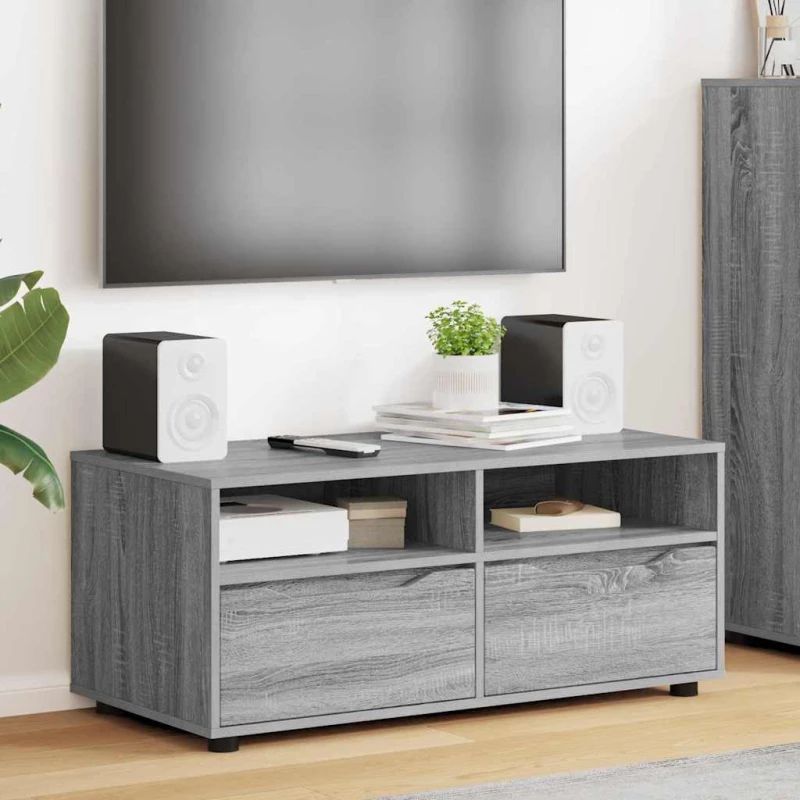 vidaXL Ντουλάπι TV Γκρίζο Σονομα 100 x 48 x 43 εκ. Επεξεργασμένο ξύλο