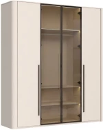 Ντουλάπα Dutchess τετράφυλλη 2 glass