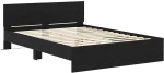 vidaXL Σκελετός Κρεβατιού Μαύρη Οξυά 140 x 190 cm Επεξεργασμένο ξύλο