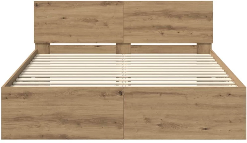 vidaXL Σκελετός Κρεβατιού Artisan Oak 150 x 200 cm Επεξεργασμένο ξύλο