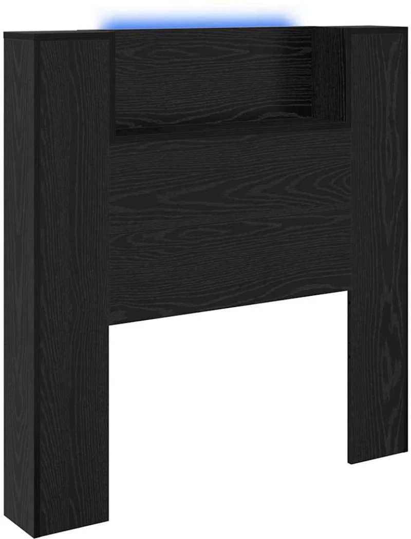 vidaXL Κεφαλάρι Μαύρη Οξυά 100 x 15 x 103,5 εκ. Επεξεργασμένο ξύλο