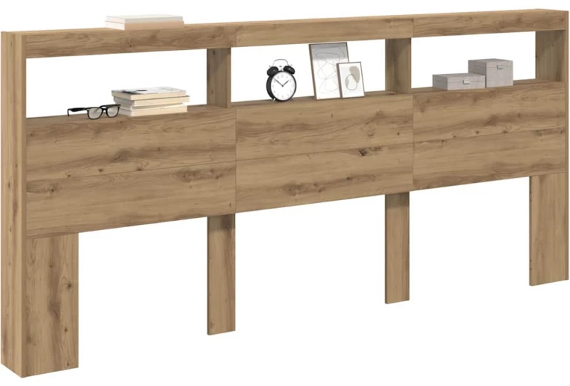 vidaXL Κεφαλάρι Artisan Oak 220 x 17 x 102 cm Επεξεργασμένο ξύλο